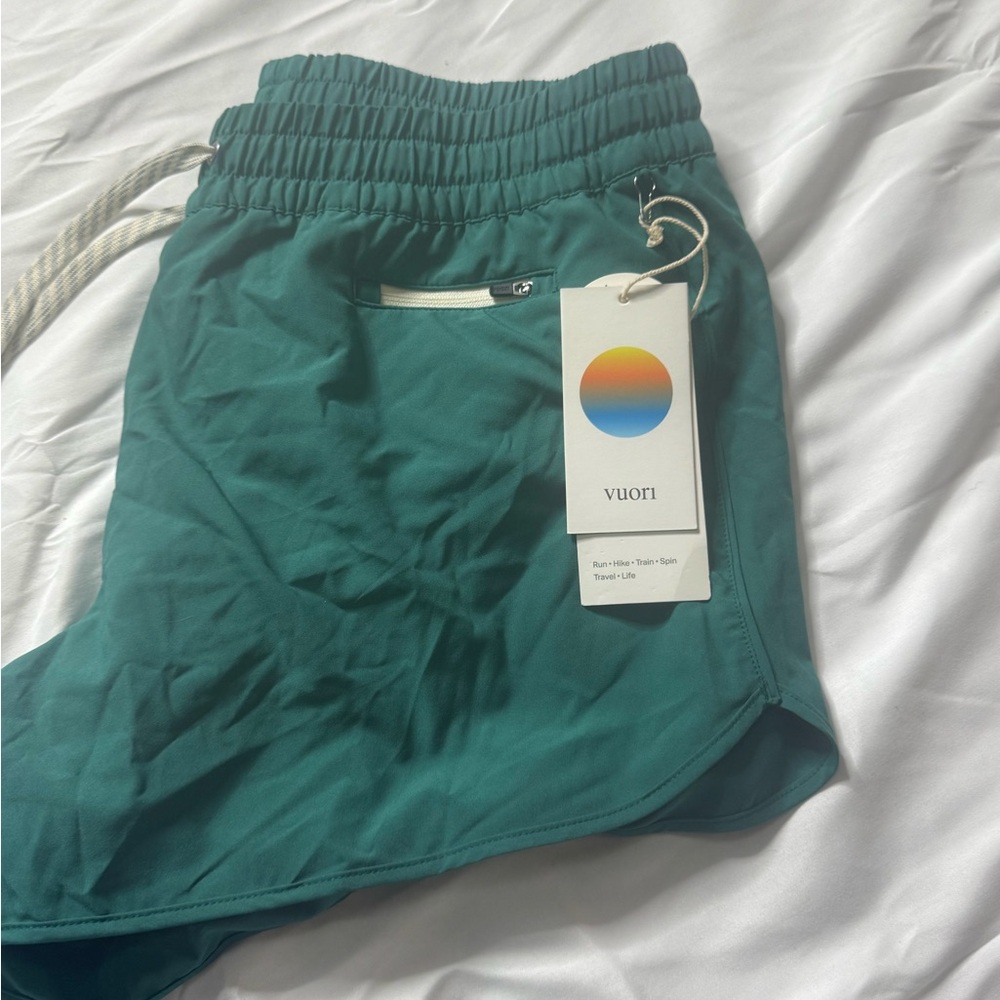 Vuori Clementine Teal Shorts